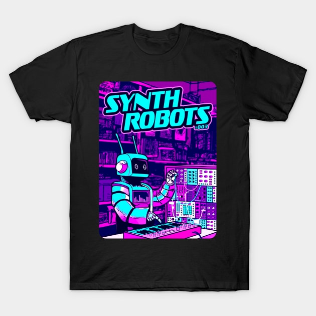 Synth Robot for Synthesizer lover and Electronic Musician T-Shirt by Mewzeek_T